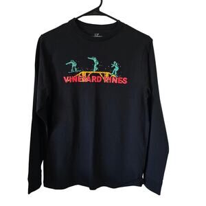 Vineyard Vines Boys Youth Snowboard Rail Long Sleeve Tee Size Large Black NEW